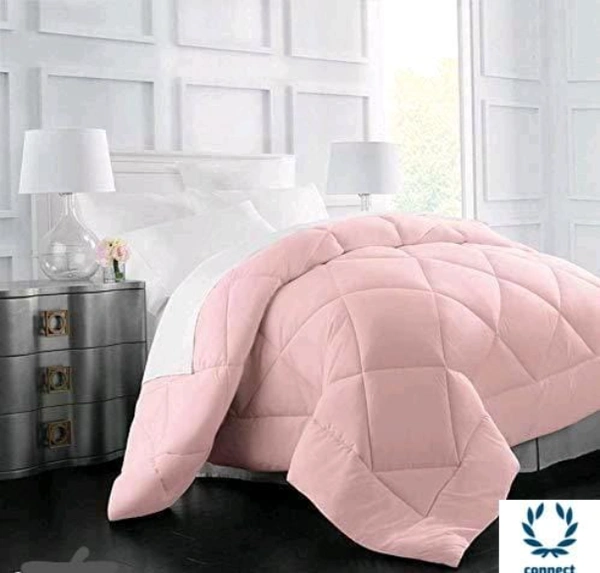 Elegant 200 GSM Microfibre Comforter Double Bed for Winter | Luxurious Quilt Blanket Double Bed | Soft Microfiber Qulits AC Comforters | Size 100X90Inch BabyPink - Free Size, Baby Pink, Cotton, Pack of1